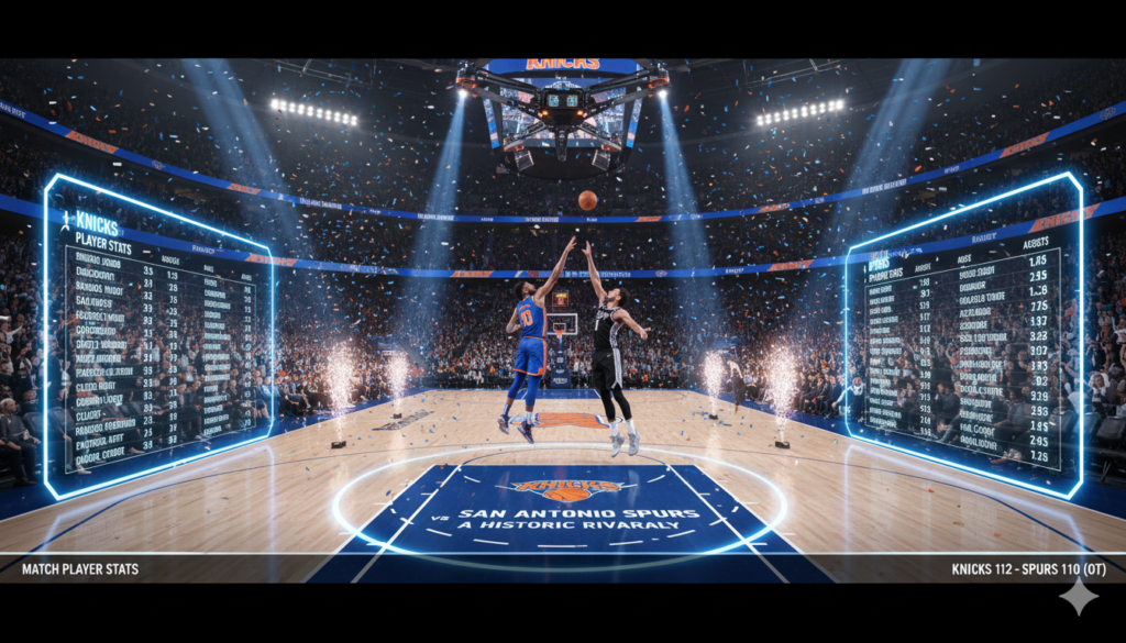knicks vs san antonio spurs match player stats